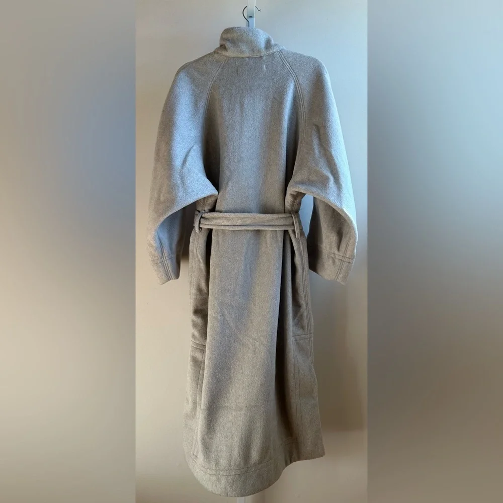 NWT Free People Alma Duffle Coat XS Heathered Coffee Grey Classic Oversized